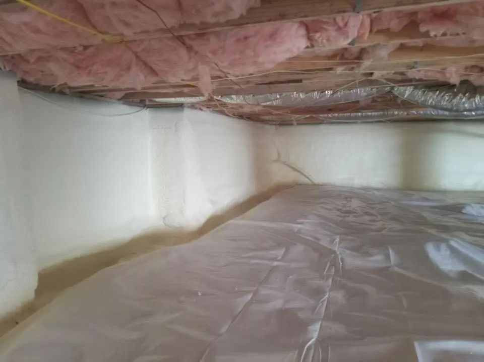 Crawl space encapsulation with closed-cell spray foam for Attic Insulation in Kronenwetter